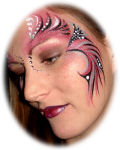Face Painting Burgundy Abstract