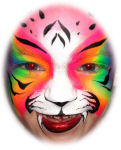 Face Painting Rainbow Tiger