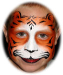 Face Painting Orange Tiger