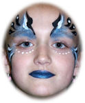 Face Painting Blue Mardi Gras