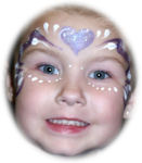 Face Painting Purple Princess Heart